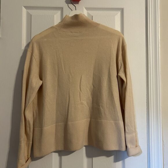 Everlane Cashmere Sweater Raglan Mock Neck Pullover Light Blush Pink Small Women - Picture 6 of 10